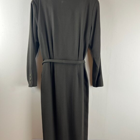 Bigio Olive Green Vintage Wrap Dress - Picture 8 of 10